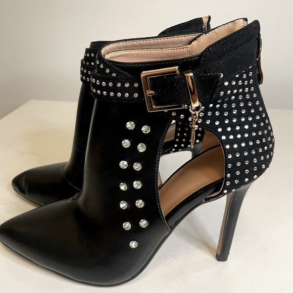 Stiletto Rhinestone Ankle Boots - Picture 1 of 8